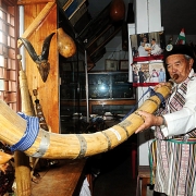 Lapon Sonam Tshering Lepcha at his museum at Kalimpong 2012__Nopl